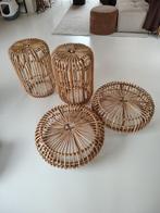 Rotan bamboe plantenstaander / tafel, Antiek en Kunst, Ophalen