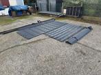Dakpanplaten, Doe-het-zelf en Bouw, Dakpannen en Dakbedekking, Gebruikt, 15 m² of meer, Metaal, Grijs