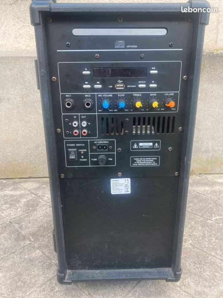 enceinte amplifie 200w sur roulettes, Audio, Tv en Foto, Luidsprekerboxen, Gebruikt, Ophalen