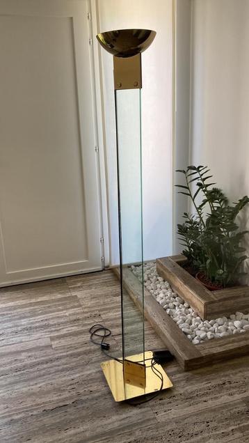 Vintage vloerlamp, Enlèvement, Utilisé, Verre, 150 à 200 cm