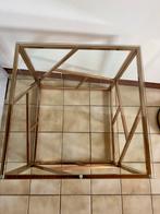 Glazen woonkamertafel, Huis en Inrichting, Tafels | Salontafels, Ophalen, 50 tot 100 cm, 50 tot 75 cm, Vierkant