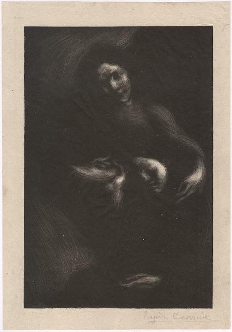 Rare lithographie Eugène Carrière (1849-1906), Antiquités & Art, Art | Lithographies & Sérigraphies, Enlèvement ou Envoi