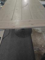 houten tafel met ijzeren voet, Ophalen, Gebruikt, Rechthoekig
