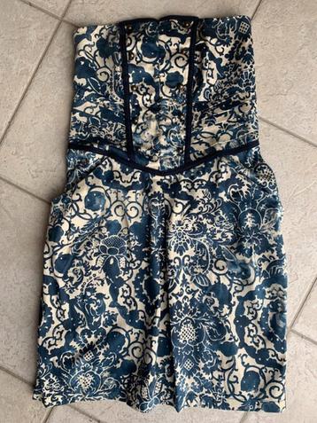 Robe bustier Stradivarius - T.M - crème / bleu - TBE beschikbaar voor biedingen