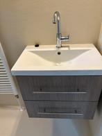 Badkamermeubel +kraan +spiegel met verlichting, Ophalen, Gebruikt, 50 tot 100 cm, Minder dan 100 cm