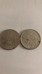 Deux pièces France 1971,1990, Argent, France