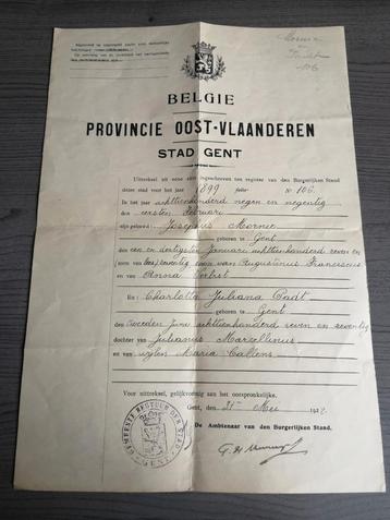 Oost Vlaanderen Stad Gent 1899 Mornie Verbist Padt Callens 