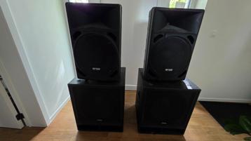 PA set met 2XSUB, 2xTOP + 5 versterkers! en meer!, Muziek en Instrumenten, Ophalen, Zo goed als nieuw, Dj-set, Overige merken