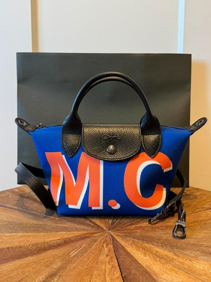 Longchamp My Pliage - Uniek op maat gemaakt model, Handtassen en Accessoires, Tassen | Damestassen, Nieuw, Schoudertasje, Blauw