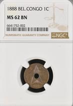 Belgium/Congo 1 Cent 1888 UNC MS62, Postzegels en Munten, Verzenden, Overig, Losse munt