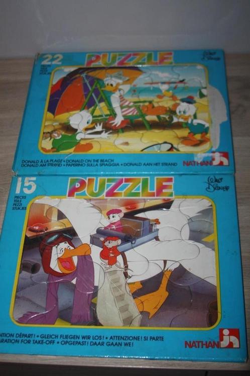 2x Disney puzzels (Donald / de reddertjes ) gebruikt, Verzamelen, Disney, Gebruikt, Overige typen, Overige figuren, Ophalen of Verzenden