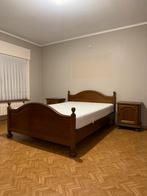 Chambre complète lit et matelas, 2 chevets et dressing chêne, Ophalen, Zo goed als nieuw, Twijfelaar, Rustique