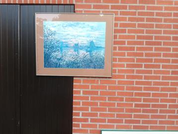 Schilderij boten blauw beschikbaar voor biedingen