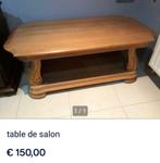 table de salon  en chêne massif, 50 tot 100 cm, 100 tot 150 cm, Rechthoekig, Eikenhout