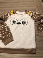 Warme, bruin-witte pyjama met oortjes en oogjes, maat 134/14, Enfants & Bébés, Vêtements enfant | Taille 134, Comme neuf, Fille