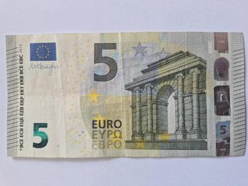 Foutieve cijfers 5€ biljet Draghi beschikbaar voor biedingen