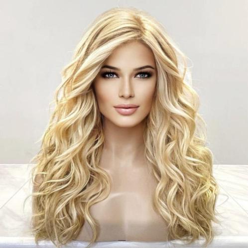 Swiss lace pruik lang haar beach wave krullen Calyx FS613-27, Handtassen en Accessoires, Uiterlijk | Haarverzorging, Nieuw, Pruik of Haarverlenging