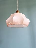 Art Deco hanglamp in geschulpte roze opaline, 1920-30, Ophalen of Verzenden
