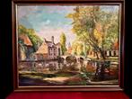 Mooie grote schilderij getekend ( M.Van Loocke 1907-1990), Ophalen of Verzenden