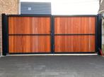 metalen poort met houten bekleding, Ophalen of Verzenden, Nieuw, Hout