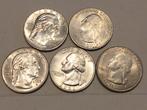 USA 5 x Quarter dollar lot 8, Ophalen of Verzenden
