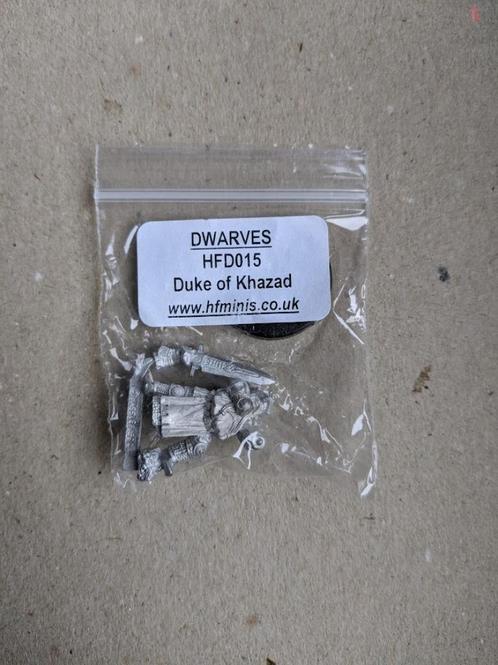 Hasslefree miniatures – HFD015 Duke of Khazad – metaal dwerg, Hobby en Vrije tijd, Wargaming, Nieuw, Overige soorten, Figuurtje(s)