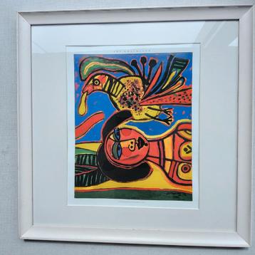 Corneille ( 1922- 2010). Ingelijste kleurenprint. 55 x55 cm. beschikbaar voor biedingen