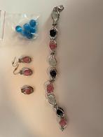 Zilveren armband, oorbellen en hanger, Bijoux, Sacs & Beauté, Bracelets, Comme neuf, Enlèvement ou Envoi
