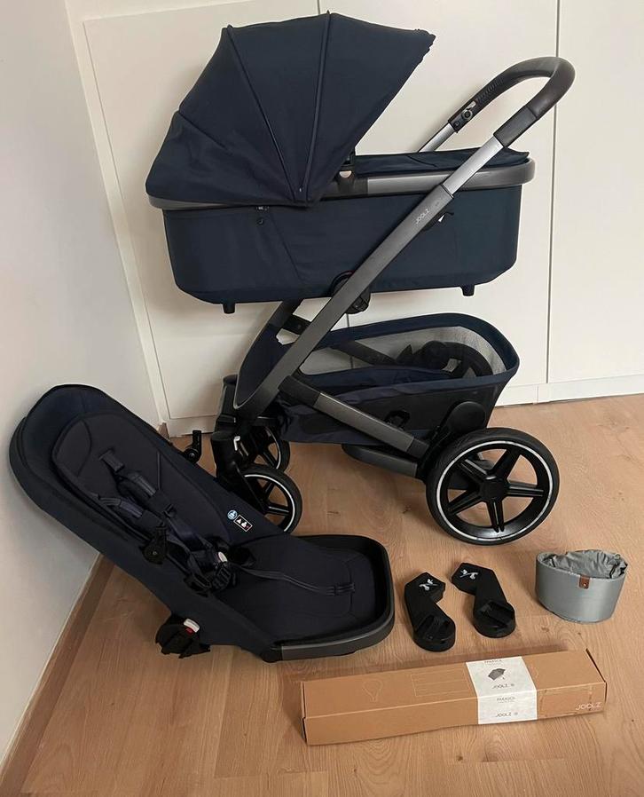 Joolz Geo 3 Dark Navy Blue 4 - in -1 met IsoFix compleet, Kinderen en Baby's, Kinderwagens en Combinaties, Zo goed als nieuw, Kinderwagen