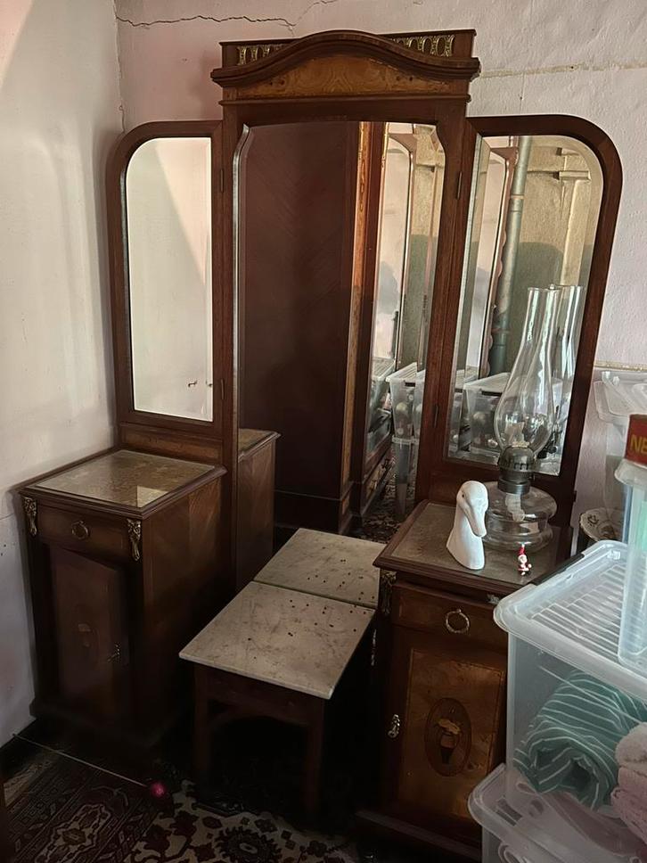 Antieke makup-kast, Antiek en Kunst, Antiek | Woonaccessoires, Ophalen