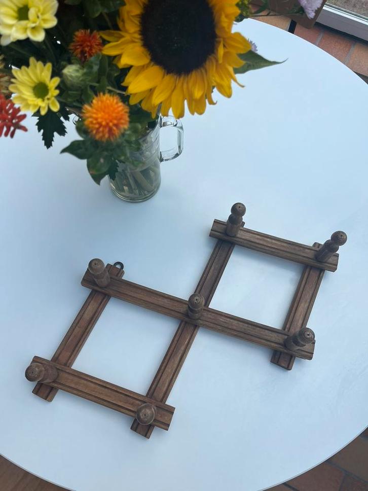 Vintage houten kapstok, Huis en Inrichting, Woonaccessoires | Kapstokken, Ophalen
