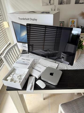 Mac Mini i7 16GB 27" Thunderbolt Display Toetsenbord + muis, SSD, Enlèvement, Mac Mini, 512 GB