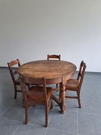 Mooie uitklapbare eiken tafel met stoelen, Huis en Inrichting, Tafels | Eettafels, Ophalen