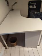 Ikea Hoekbureau met 2 5-ladenbblokken, Huis en Inrichting, Ophalen, Gebruikt, Bureau