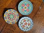 3x verschillende kleurrijke borden 23cm Ceramar / wandborden, Ophalen of Verzenden, Zo goed als nieuw