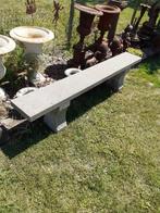 Grote tuinbank in blauwe steen (lengte 2,09 m), Tuin en Terras, Ophalen, Gebruikt