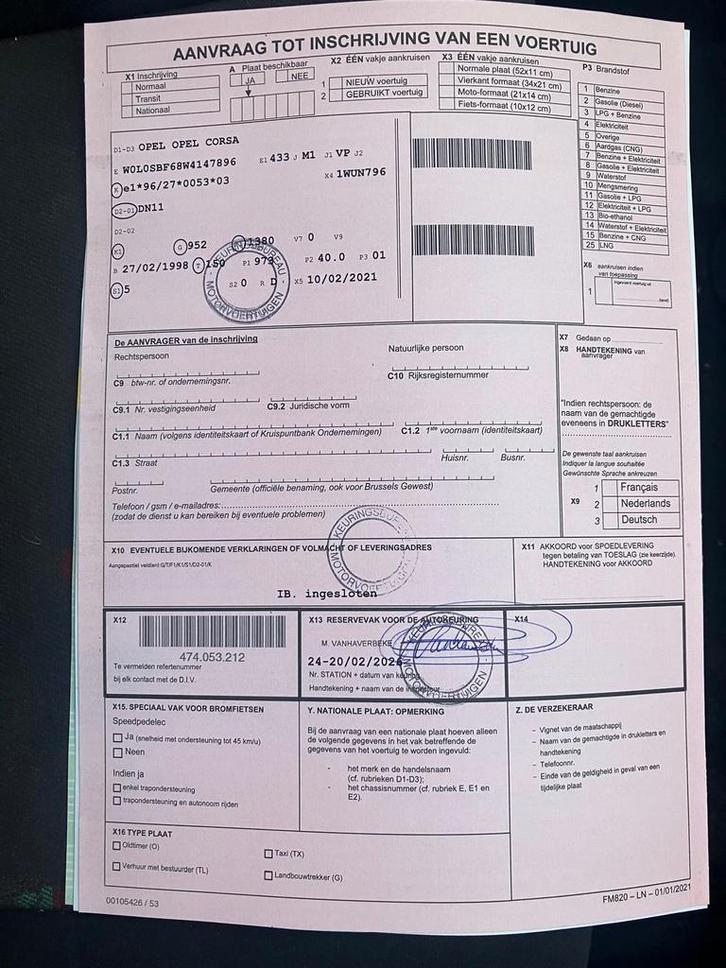 Opel Corsa avec approbation pour la vente d'essence Pink Oil, Autos, Opel, Particulier, Corsa, Essence, Hatchback, 5 portes, Boîte manuelle