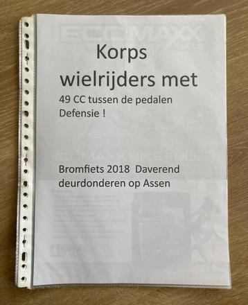 Unieke Map met documentatie Korps Wielrijders Defensie 1973 beschikbaar voor biedingen