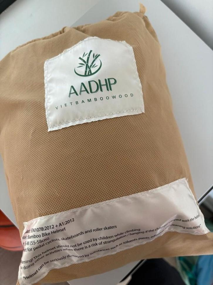 Fietshelm Bamboo - Handgemaakt en duurzaam, Fietsen en Brommers, Fietsaccessoires | Fietshelmen, Nieuw, M, Ophalen of Verzenden