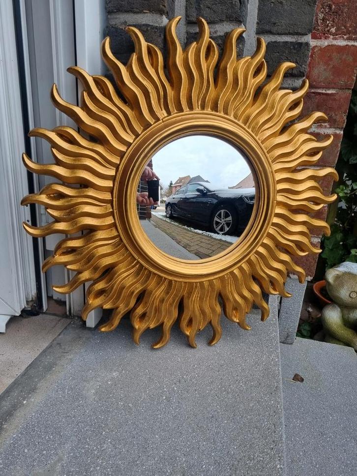 Miroir solaire vintage 48 cm en verre convexe, Maison & Meubles, Accessoires pour la Maison | Miroirs, Utilisé, Moins de 50 cm