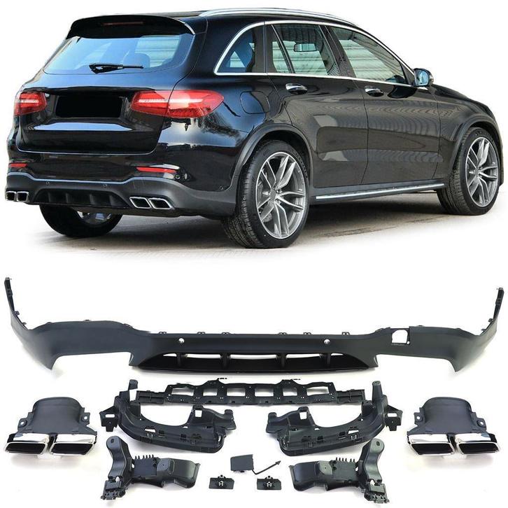 GLC63 AMG Look Uitlaat Diffuser Voor Mercedes GLC X253, Auto diversen, Tuning en Styling, Verzenden