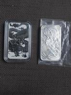 2 zilverstaven 1 oz draak, Postzegels en Munten, Ophalen of Verzenden, Zilver