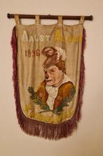 Carnaval vlag aalst ( handgeschildert ), Verzamelen, Overige Verzamelen, Ophalen of Verzenden, Gebruikt