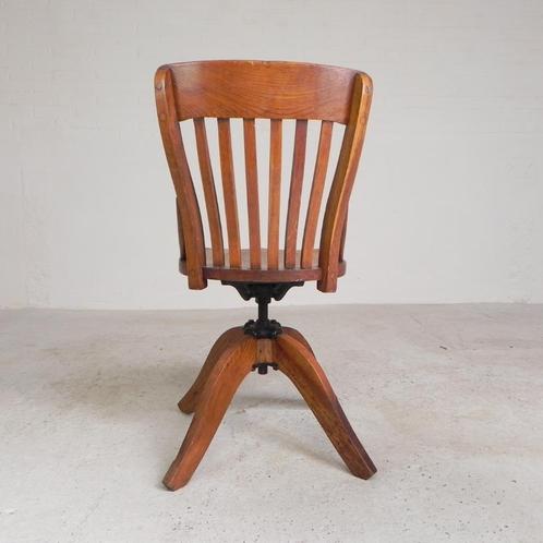 Eiken bureaustoel, atelierstoel, in hoogte verstelbaar, jare, Antiek en Kunst, Antiek | Meubels | Stoelen en Sofa's, Ophalen of Verzenden
