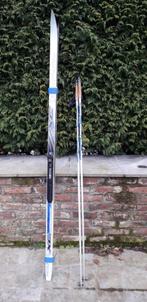 Ski de fond (190cm) avec bâtons, Sport en Fitness, Skiën en Langlaufen, Ophalen, Stokken, Zo goed als nieuw, Ski