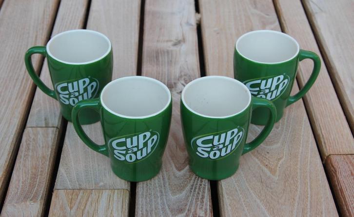 Tasses vertes | Mugs verts Cup-a-Soup 2+2, Maison & Meubles, Cuisine | Vaisselle, Comme neuf, Tasse(s) et/ou soucoupe(s), Autres styles