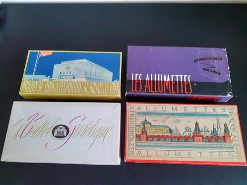 4  Russische Sovjet Matchbox Collectors, Verzamelen, Rookartikelen, Aanstekers en Luciferdoosjes, Gebruikt, Luciferdoosjes of -merken