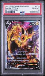Jolteon V PSA 10 - 079/069 - Héros d'Évoli japonais 2021, Enlèvement ou Envoi, Comme neuf, Cartes en vrac