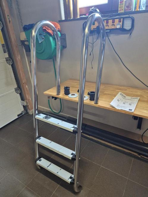 Zwembad trap 3 treden RVS 304 - NIEUW, Tuin en Terras, Zwembad-toebehoren, Nieuw, Ladder, Ophalen