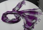 SJAAL FUCHSIA GESTEEPT 180X60 CM NIEUW, Ophalen of Verzenden, Nieuw, Sjaal